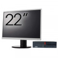 Pachet Calculator Second Hand LENOVO M700 SFF, Intel Core i7-6700 3.40GHz, 8GB DDR4, 256GB SSD + Monitor 22"