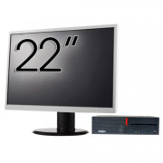 Pachet Calculator Second Hand LENOVO M700 SFF, Intel Core i7-6700 3.40GHz, 8GB DDR4, 256GB SSD + Monitor 22"