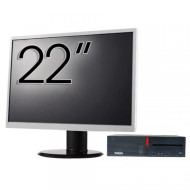 Pachet Calculator Second Hand LENOVO M700 SFF, Intel Core i7-6700 3.40GHz, 8GB DDR4, 256GB SSD + Monitor 22"