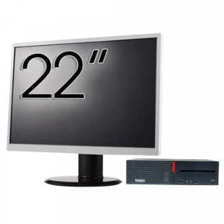 Pachet Calculator Second Hand LENOVO M700 SFF, Intel Core i7-6700 3.40GHz, 8GB DDR4, 256GB SSD + Monitor 22"