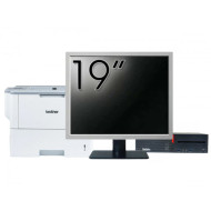 Pachet Calculator Second Hand LENOVO M700 SFF, Intel Core i7-6700 3.40GHz, 8GB DDR4, 256GB SSD + Monitor 19" & Imprimanta Brother HL-L6300DW