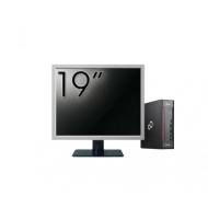 Pachet Calculator Second Hand Fujitsu Esprimo Q958 Mini PC, Intel Core i5-8400 2.80 - 4.00GHz, 8GB DDR4, 256GB SSD + Monitor 19"