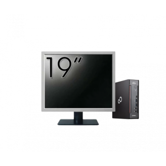 Pachet Calculator Second Hand Fujitsu Esprimo Q958 Mini PC, Intel Core i5-8400 2.80 - 4.00GHz, 8GB DDR4, 256GB SSD + Monitor 19"