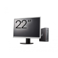 Pachet Calculator Second Hand Fujitsu Esprimo Q958 Mini PC, Intel Core i5-8400 2.80 - 4.00GHz, 8GB DDR4, 256GB SSD + Monitor 22"