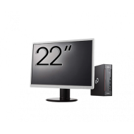 Pachet Calculator Second Hand Fujitsu Esprimo Q958 Mini PC, Intel Core i5-8400 2.80 - 4.00GHz, 8GB DDR4, 256GB SSD + Monitor 22"