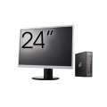 Pachet Calculator Second Hand Fujitsu Esprimo Q958 Mini PC, Intel Core i5-8400 2.80 - 4.00GHz, 8GB DDR4, 256GB SSD + Monitor 24"