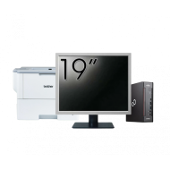 Pachet Calculator Second Hand Fujitsu Esprimo Q958 Mini PC, Intel Core i5-8400 2.80 - 4.00GHz, 8GB DDR4, 256GB SSD + Monitor 19" + Imprimanta Brother HL-L6300DW
