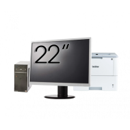 Pachet Calculator Asus Celtic R2200, AMD Ryzen 3 2200G 3.50GHz, 8GB DDR4, 256GB SSD + Monitor 22" + Imprimanta Brother HL-L6300DW
