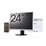 Pachet Calculator Asus Celtic R2200, AMD Ryzen 3 2200G 3.50GHz, 8GB DDR4, 256GB SSD + Monitor 24" + Imprimanta Brother HL-L6300DW