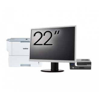 Pachet Calculator Second Hand Terra Mini PC, Intel Core i3-7100 3.90GHz, 8GB DDR4, 256GB SSD + Monitor 22" + Imprimanta Brother HL-L6300DW