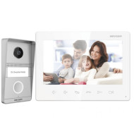Kit videointerfon Hikvision, 2 fire, montaj incastrat, DS-KIS101-P/Surface,
