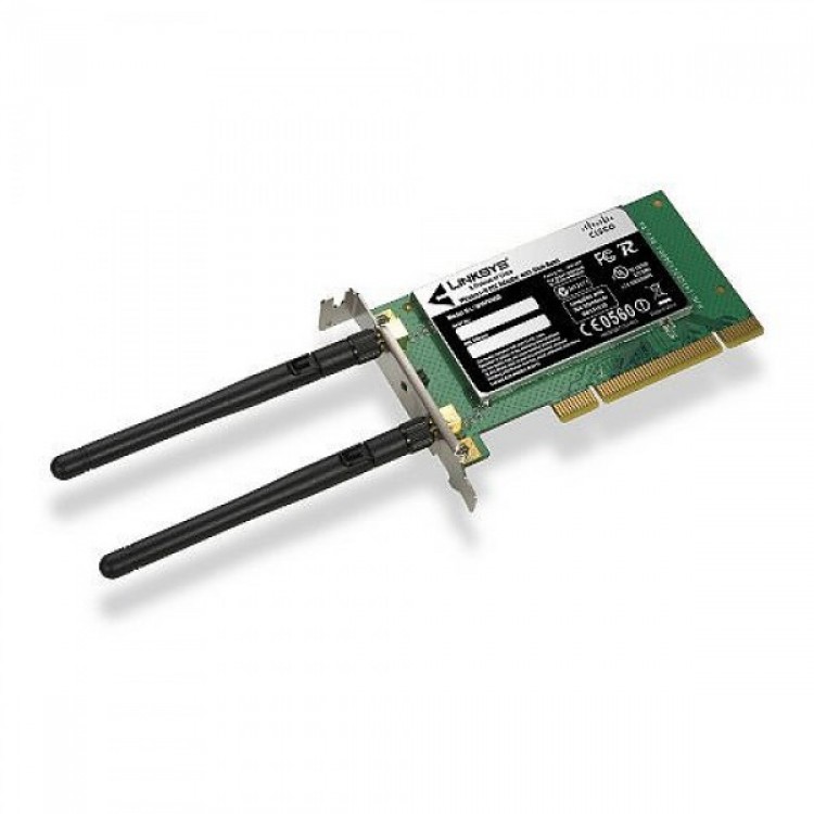 Placa retea Wi-Fi Linksys WMP600N, PCI, Dual Band 2.4- 5 Ghz, Low Profile