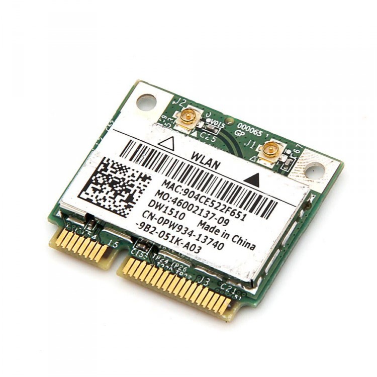 Wireless 1510 PCI Express WLAN Mini Card, PCI-e