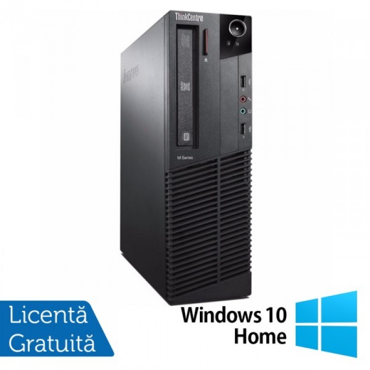Calculator Refurbished Lenovo Thinkcentre M92p SFF, Intel Core i5-3470 3.2GHz, 4GB DDR3, 250GB SATA, DVD-ROM + Windows 10 Home