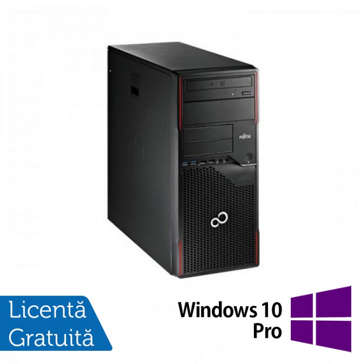 Calculator FUJITSU SIEMENS Esprimo P700 Tower, Intel Pentium G840 2.80GHz, 4GB DDR3, 250GB SATA, DVD-ROM + Windows 10 Pro