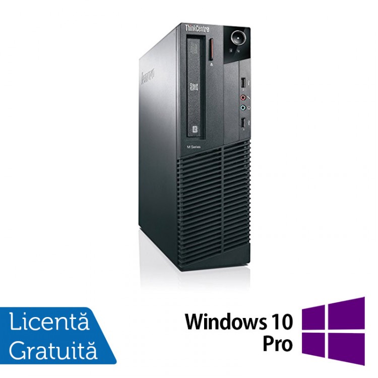 Calculator Refurbished LENOVO M81, SFF, Intel Core i5-2400, 3.10 GHz, 4 GB DDR3, 160GB SATA, DVD-ROM + Windows 10 Pro
