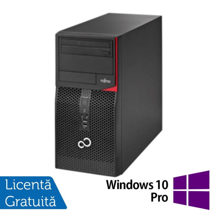Fujitsu Siemens Esprimo P520, Intel Dual Core G3440, 3.3GHz, 4GB DDR3, 250GB SATA, DVD-ROM + Windows 10 Pro