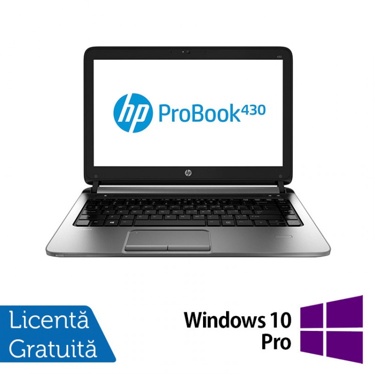 Laptop Refurbished HP ProBook 430 G1, Intel Celeron Dual Core 2955U 1.4GHz , 4GB DDR3, 320GB SATA + Windows 10 Pro
