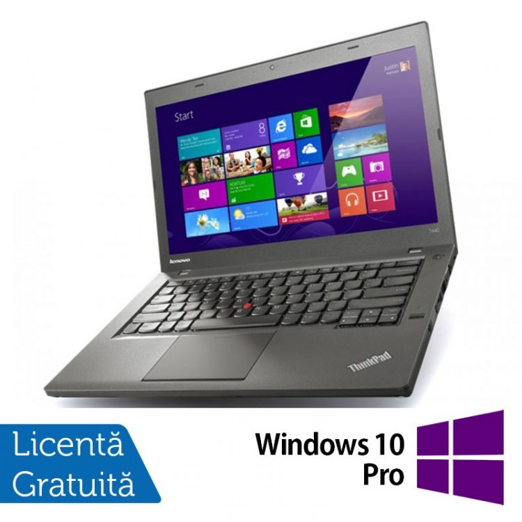 Laptop Refurbished LENOVO ThinkPad T440P, Intel Core i5-4200M 2.5GHz, 4GB DDR3, 256 GB SSD, DVD-RW + Windows 10 Pro