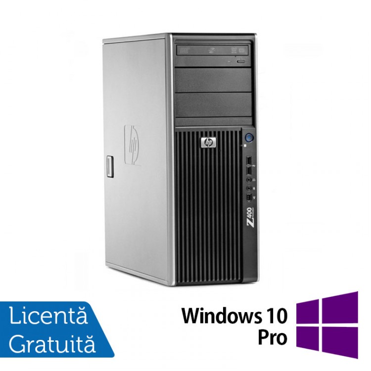 WorkStation Refurbished HP Z400, Intel Xeon Quad Core E5620, 2.40GHz, 4GB DDR3 ECC, 500GB SATA, AMD Radeon HD8490/1GB, DVD-RW + Windows 10 Pro