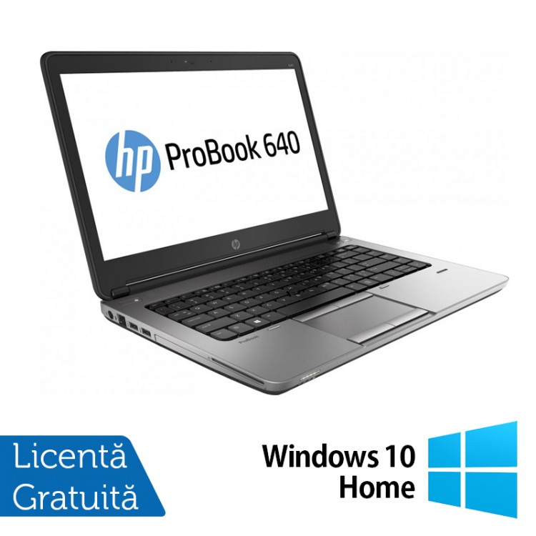 Laptop Refurbished HP ProBook 640 G1, Intel Core i5-4200M 2.50GHz, 4GB DDR3, 500GB SATA, Webcam, 14 inch + Windows 10 Home