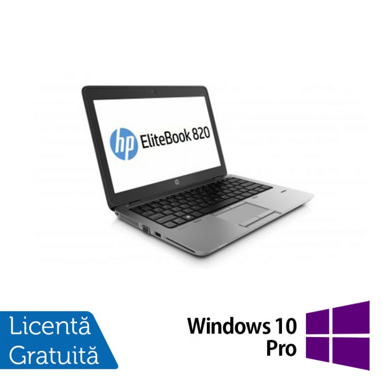 Laptop Refurbished HP EliteBook 820 G1, Intel Core i7-4600U 2.10GHz, 8GB DDR3, 120GB SSD, 12 inch + Windows 10 Pro