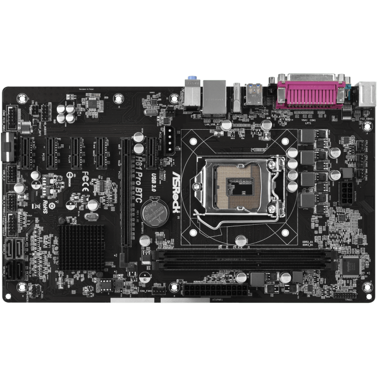 Placa de baza Asrock H81 Pro BTC R2.0, Socket 1150, Form Factor ATX