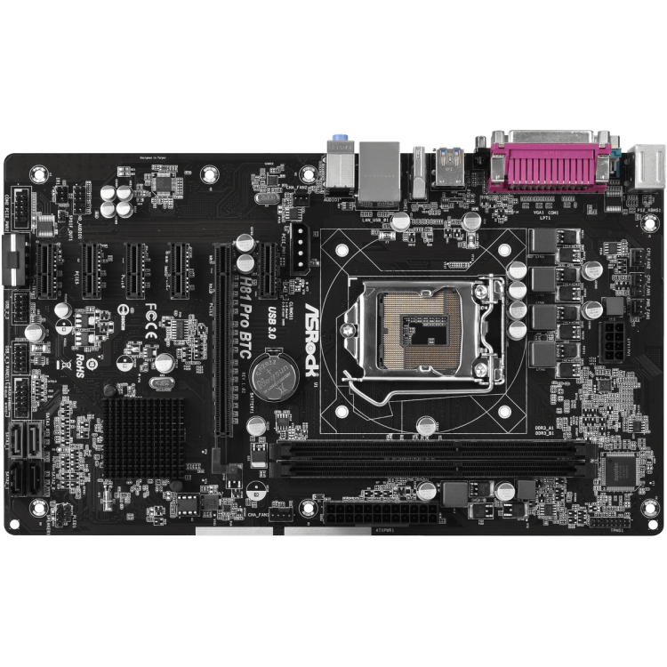 Pachet Placa de baza AsRock H81 Pro BTC R2.0, Socket 1150 + Intel G3260 3.30GHz, 3MB Cache + Cooler Intel