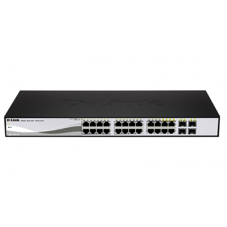 Switch D-Link Web Smart DGS-1210-24, 24 x 10/100/1000 + 4 Combo SFP