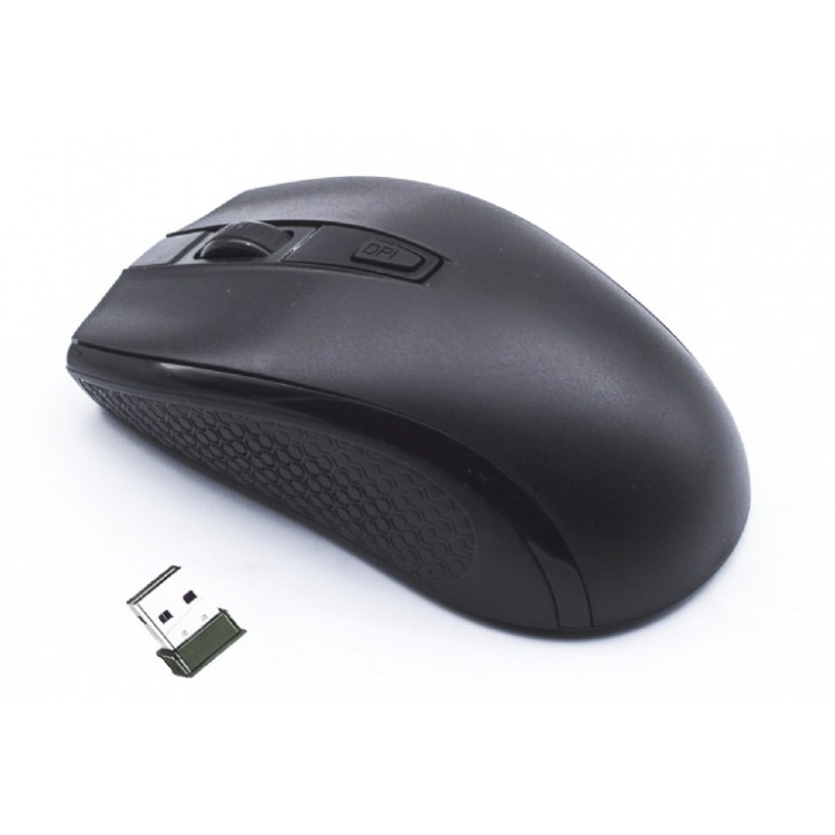 Mouse Optic Wireless MUSW-107, 1600 DPI, Nano-USB, Negru