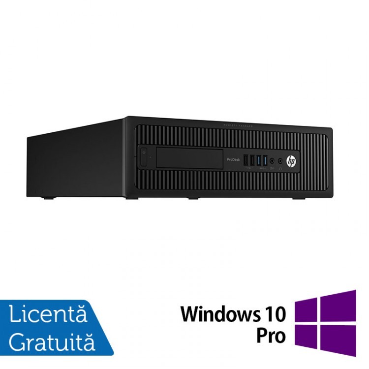 Calculator HP Prodesk 600G1, SFF, Intel Core i3-4130 3.40GHz, 8GB DDR3, 500GB SATA + Windows 10 Pro