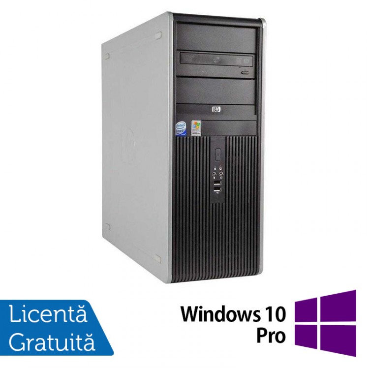 Calculator HP Compaq DC7900 Tower, Intel Core2 Duo E7500 2.93GHz, 4GB DDR2, 250GB SATA, DVD-ROM + Windows 10 Pro