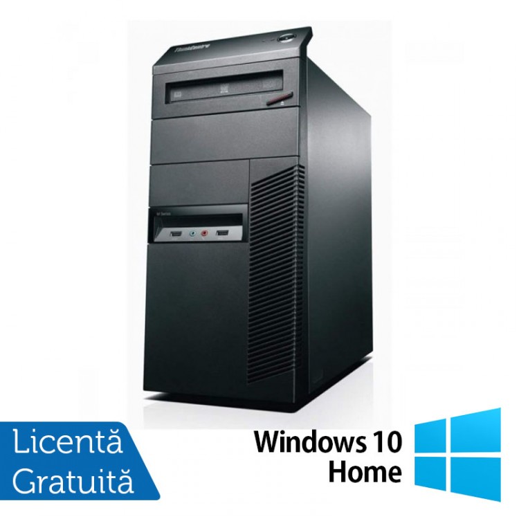 Calculator Lenovo Thinkcentre M82 Tower, Intel Core i3-2100 3.10GHz, 4GB DDR3, 250GB SATA, DVD-ROM + Windows 10 Home
