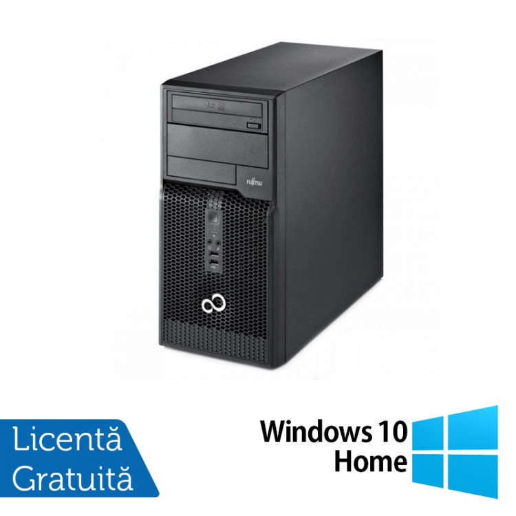 Calculator FUJITSU SIEMENS P400 Tower, Intel Core i3-2120 3.3 GHz, 4 GB DDR 3, 500GB SATA, DVD-ROM + Windows 10 Home