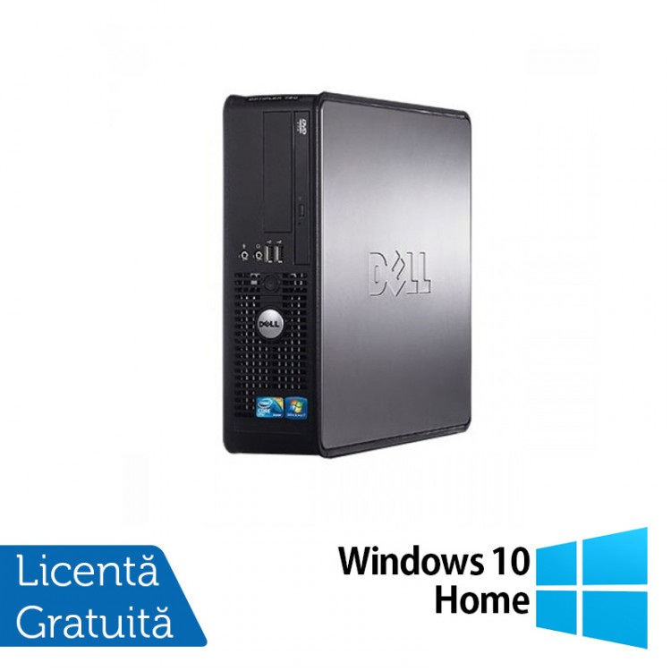 Calculator Dell 780 SFF, Intel Core 2 Duo E7500 2.93GHz, 2GB DDR3, 160GB SATA, DVD-ROM + Windows 10 Home