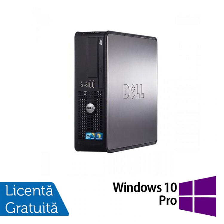 Calculator Dell 780 SFF, Intel Core 2 Duo E7500 2.93GHz, 2GB DDR3, 160GB SATA, DVD-ROM + Windows 10 Pro