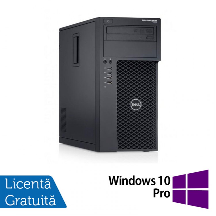 Workstation Dell Precision T1700, Intel Xeon Quad Core E3-1271 V3 3.60GHz - 4.00GHz, 8GB DDR3, 120GB SSD + 1TB SATA, nVidia Quadro 2000/1GB, DVD-RW + Windows 10 Pro