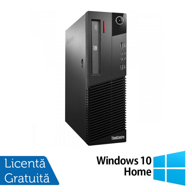 Calculator Lenovo Thinkcentre M93p SFF, Intel Core i3-3220 3.20GHz, 4GB DDR3, 250GB SATA, DVD-ROM + Windows 10 Home