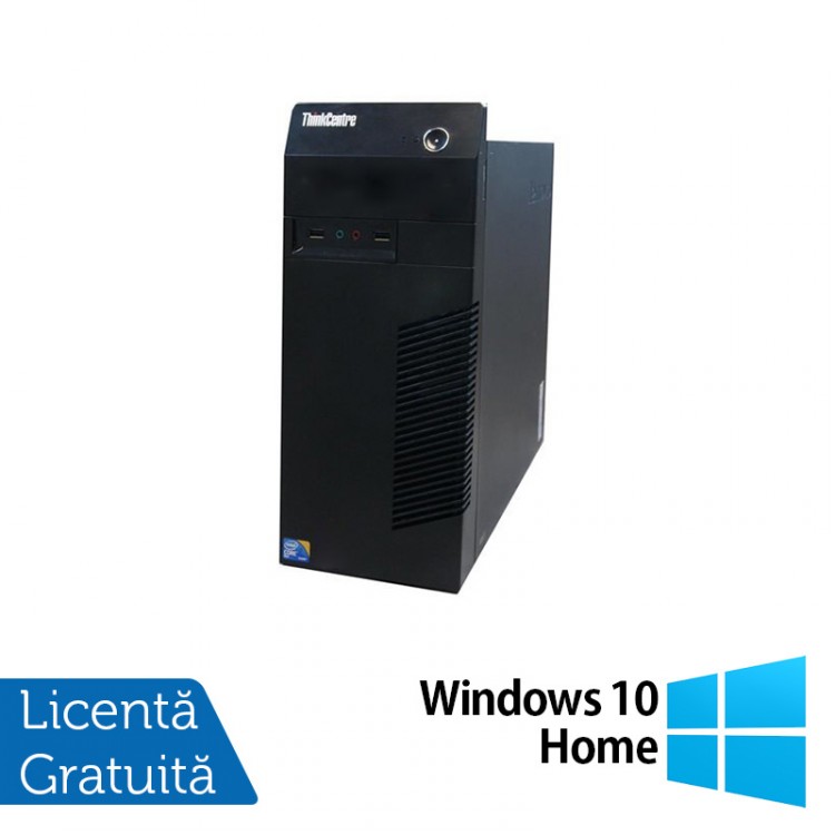 Calculator Lenovo Thinkcentre M72E Tower, Intel Core i3-2100 3.10GHz, 4GB DDR3, 250GB SATA + Windows 10 Home
