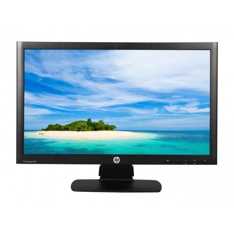 Monitor HP ProDisplay P221 LED Full HD, 22 Inch, 5ms, VGA, DVI, Grad A-, Fara picior