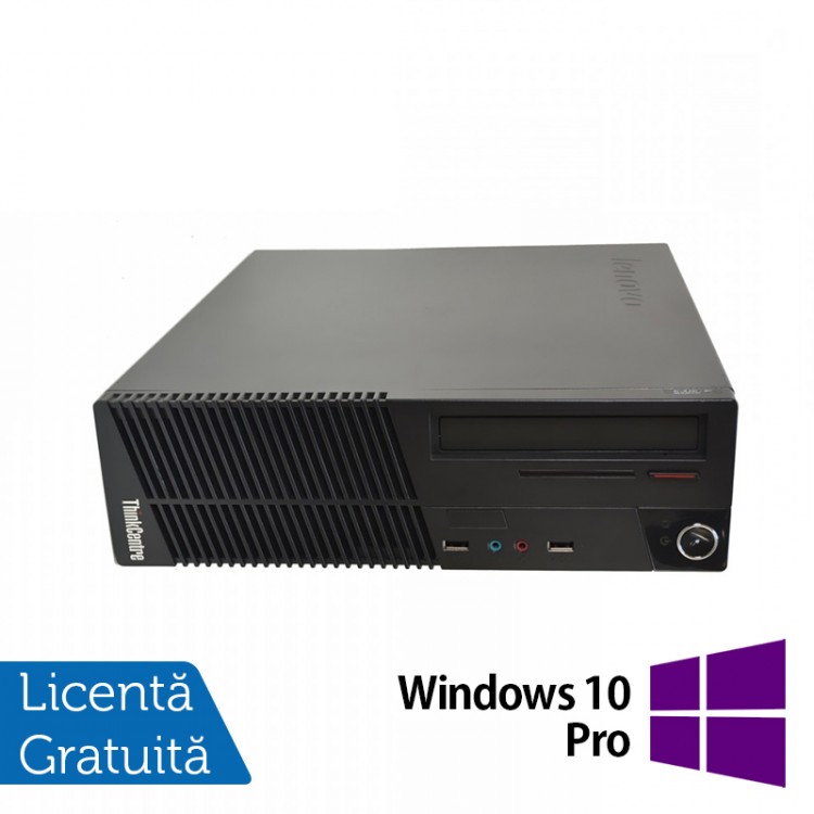 Calculator Lenovo ThinkCentre M71e SFF, Intel Core i3-2100 3.10GHz, 4GB DDR3, 250GB SATA, DVD-RW + Windows 10 Pro