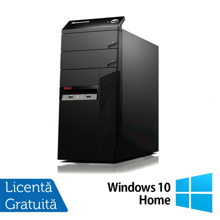 Calculator LENOVO ThinkCentre A58 Tower, Intel Core2 Quad Q6600 2.40GHz, 4GB DDR2, 320GB SATA, DVD-RW + Windows 10 Home