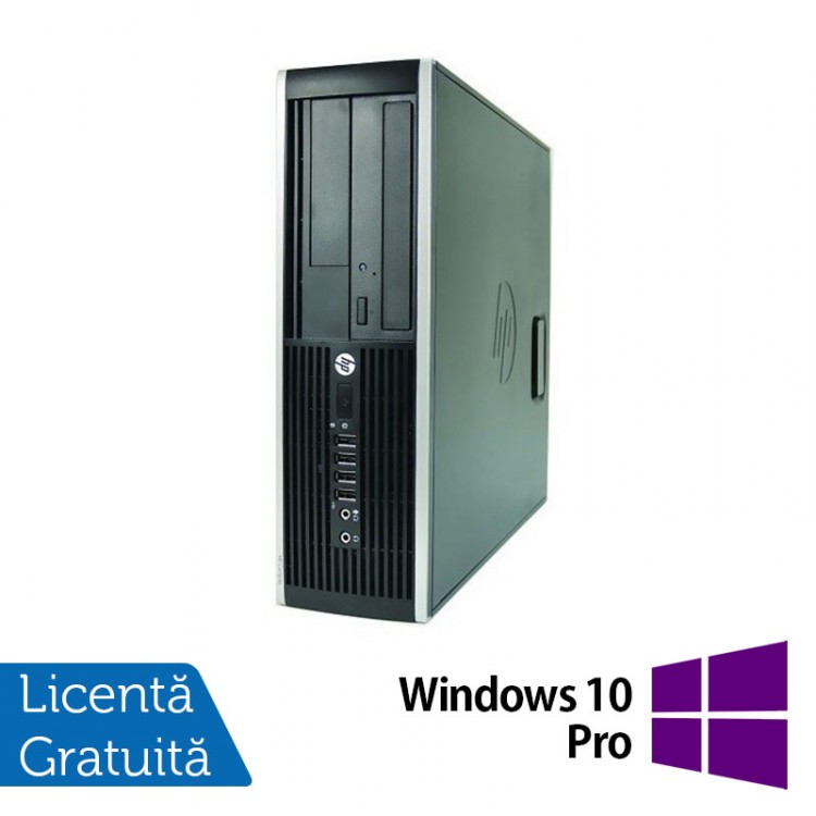 Computer HP Compaq Elite 8000 SFF, Intel Core 2 Duo E7500 2.93GHz, 2GB DDR3, 250GB SATA, DVD-RW + Windows 10 Pro