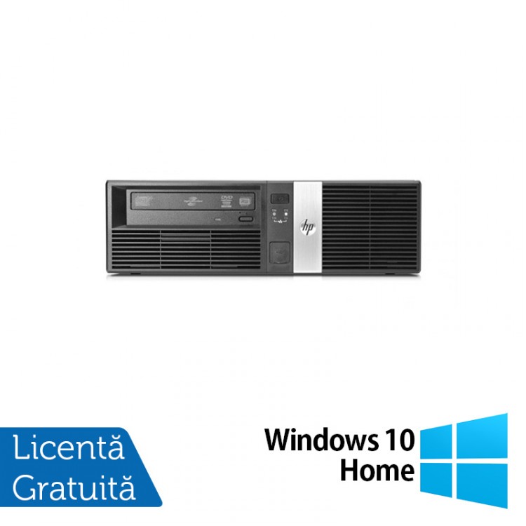 Calculator HP RP5800 SFF, Intel Core i3-2120 3.30GHz, 4GB DDR3, 250GB SATA, DVD-RW, 2 Porturi Com + Windows 10 Home
