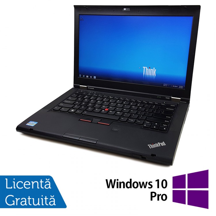 Laptop LENOVO ThinkPad T430, Intel Core i5-3320M 2.60GHz, 8GB DDR3, 320GB SATA, DVD-RW + Windows 10 Pro