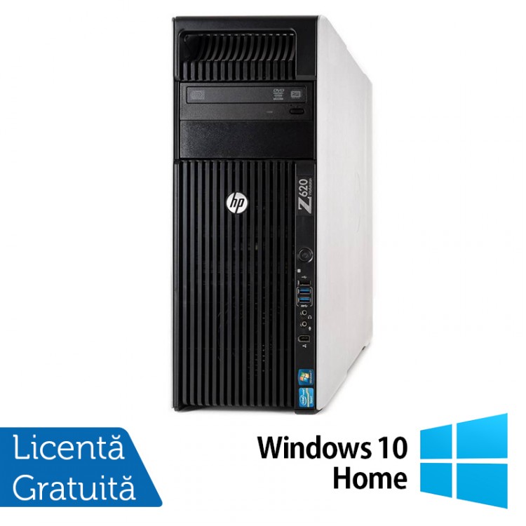 Workstation HP Z620, 1x Intel Xeon E5-1620 3.60GHz-3.80GHz Quad Core 10MB Cache, 32GB DDR3 ECC, 240GB SSD + 1TB HDD, nVidia Quadro 4000/2GB GDDR5 + Windows 10 Home