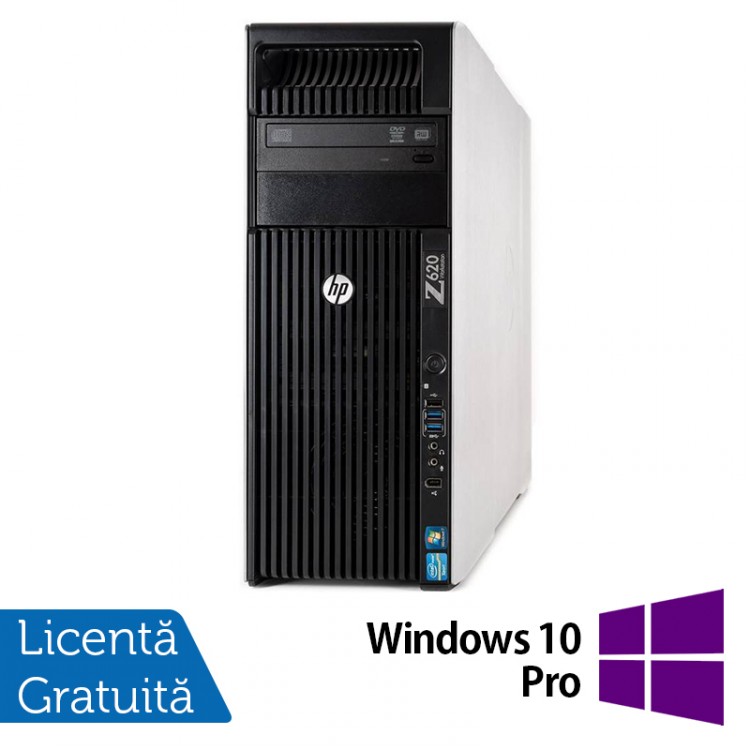 Workstation HP Z620, 1x Intel Xeon E5-1620 3.60GHz-3.80GHz Quad Core 10MB Cache, 32GB DDR3 ECC, 240GB SSD + 1TB HDD, nVidia Quadro 4000/2GB GDDR5 + Windows 10 Pro