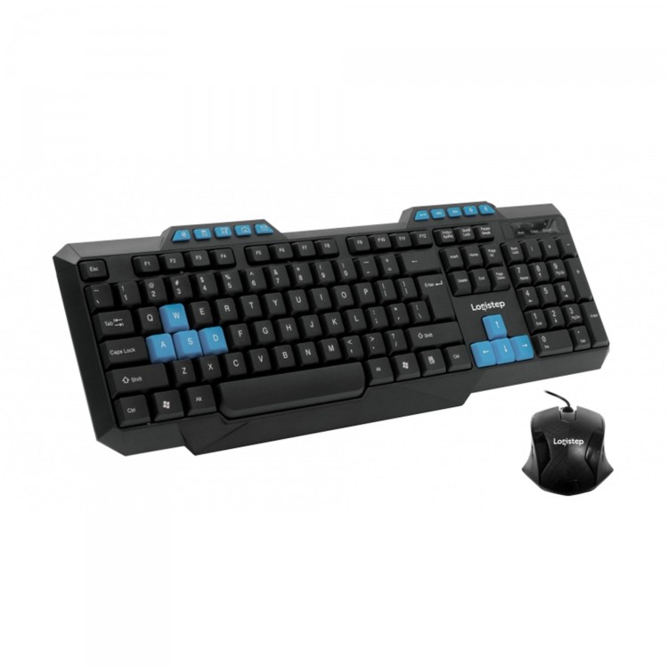 Kit Tastatura + Mouse cu fir LogiStep LSDK-5181, USB, negru