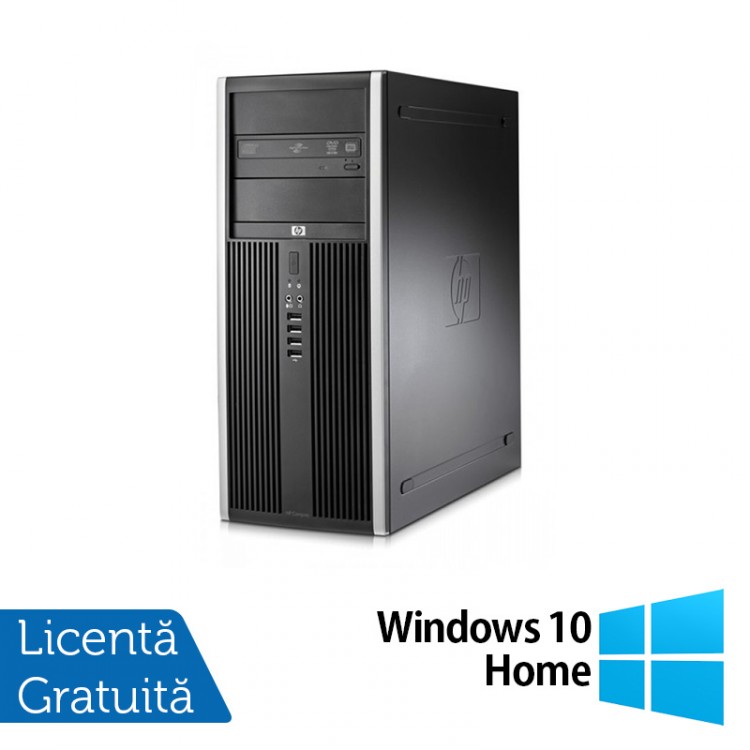 Calculator HP Compaq 8000 Elite Tower, Intel Core 2 Duo E7500 2.93GHz, 4GB DDR3, 250GB SATA, DVD-RW + Windows 10 Home