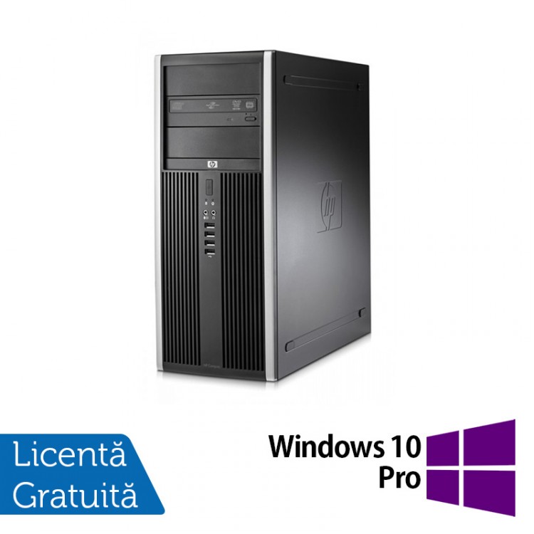 Calculator HP Compaq 8000 Elite Tower, Intel Core 2 Duo E7500 2.93GHz, 4GB DDR3, 250GB SATA, DVD-RW + Windows 10 Pro